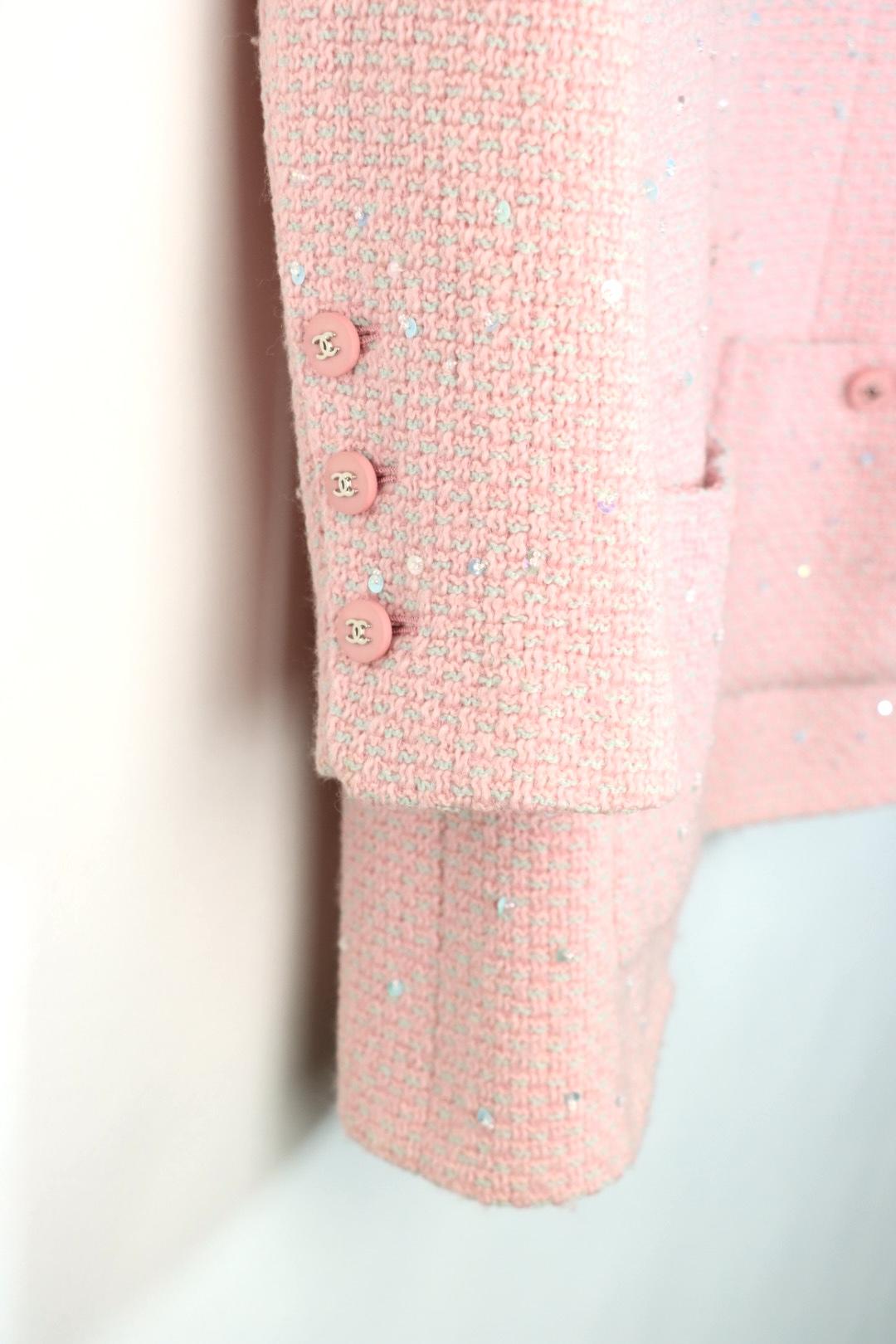 Vintage 1996 Chanel Pink Wool Long Jacket