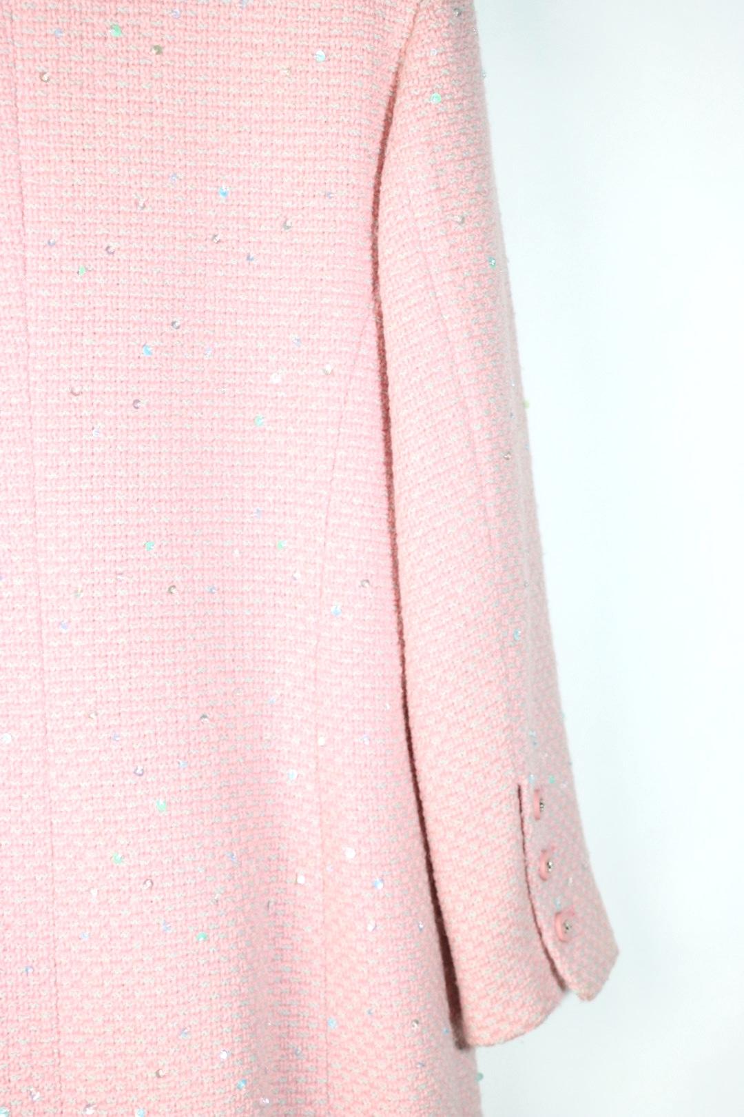 Vintage 1996 Chanel Pink Wool Long Jacket
