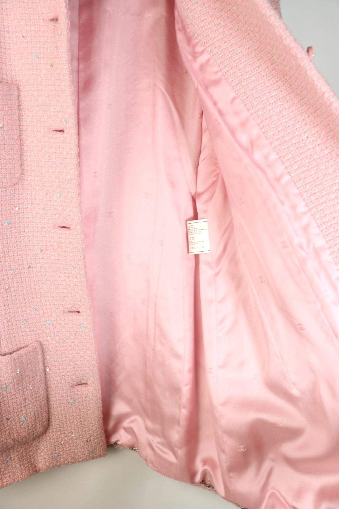 Vintage 1996 Chanel Pink Wool Long Jacket