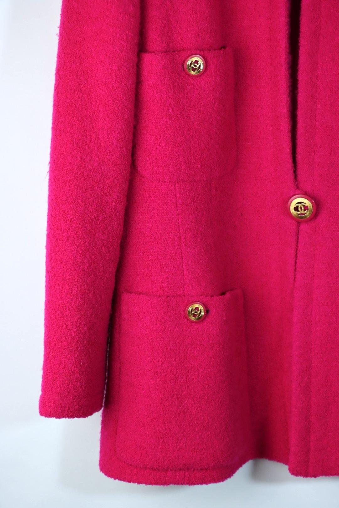 Vintage 1996 Chanel Pink Wool Jacket