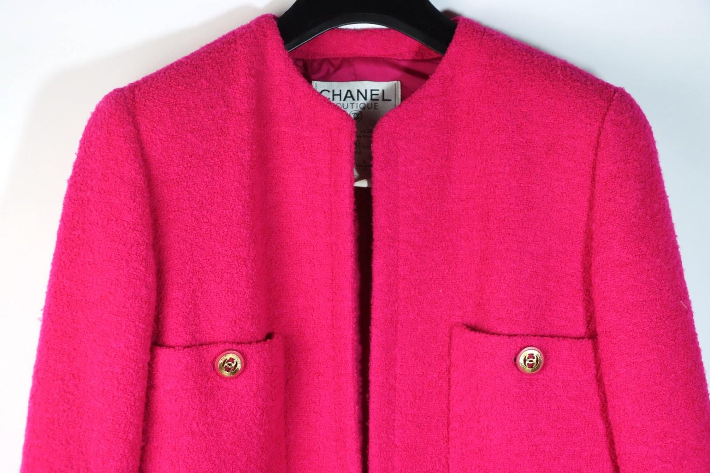 Vintage 1996 Chanel Pink Wool Jacket