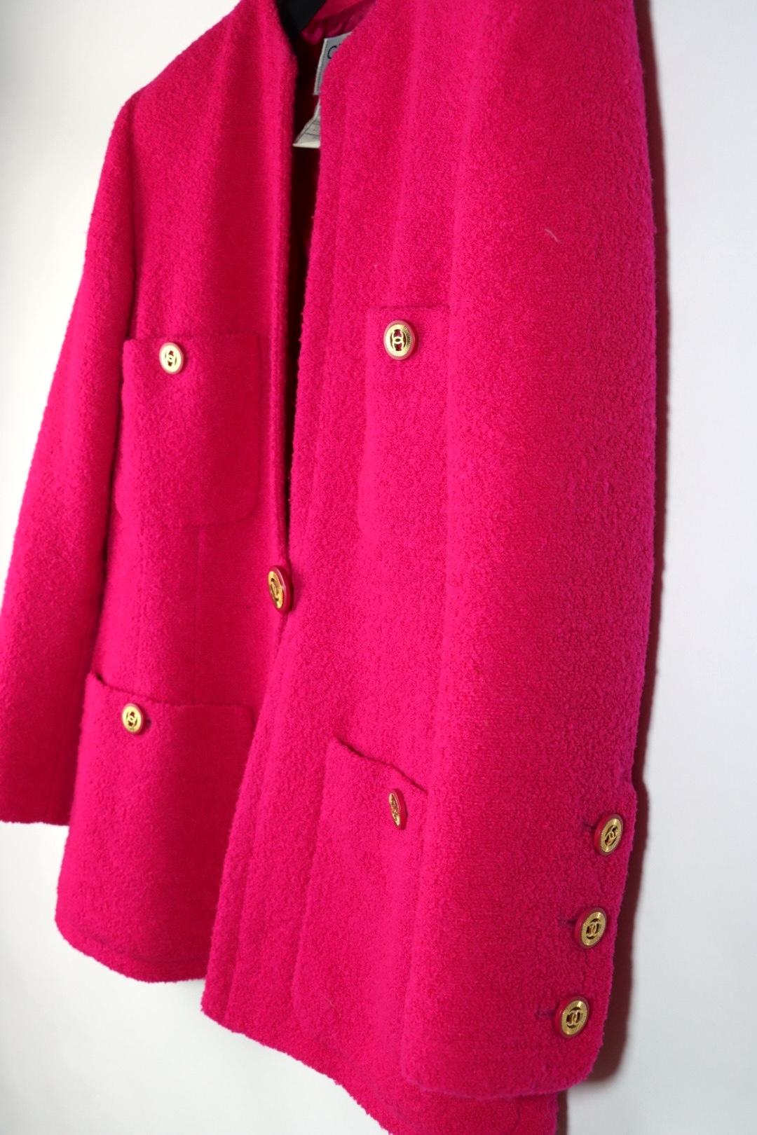 Vintage 1996 Chanel Pink Wool Jacket