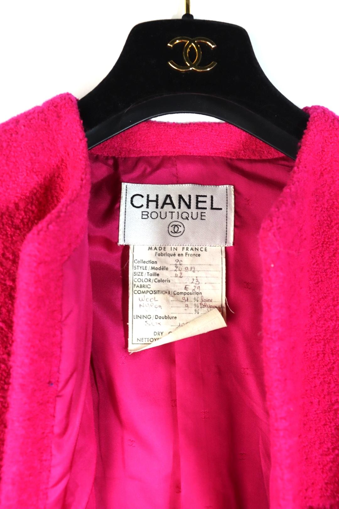 Vintage 1996 Chanel Pink Wool Jacket