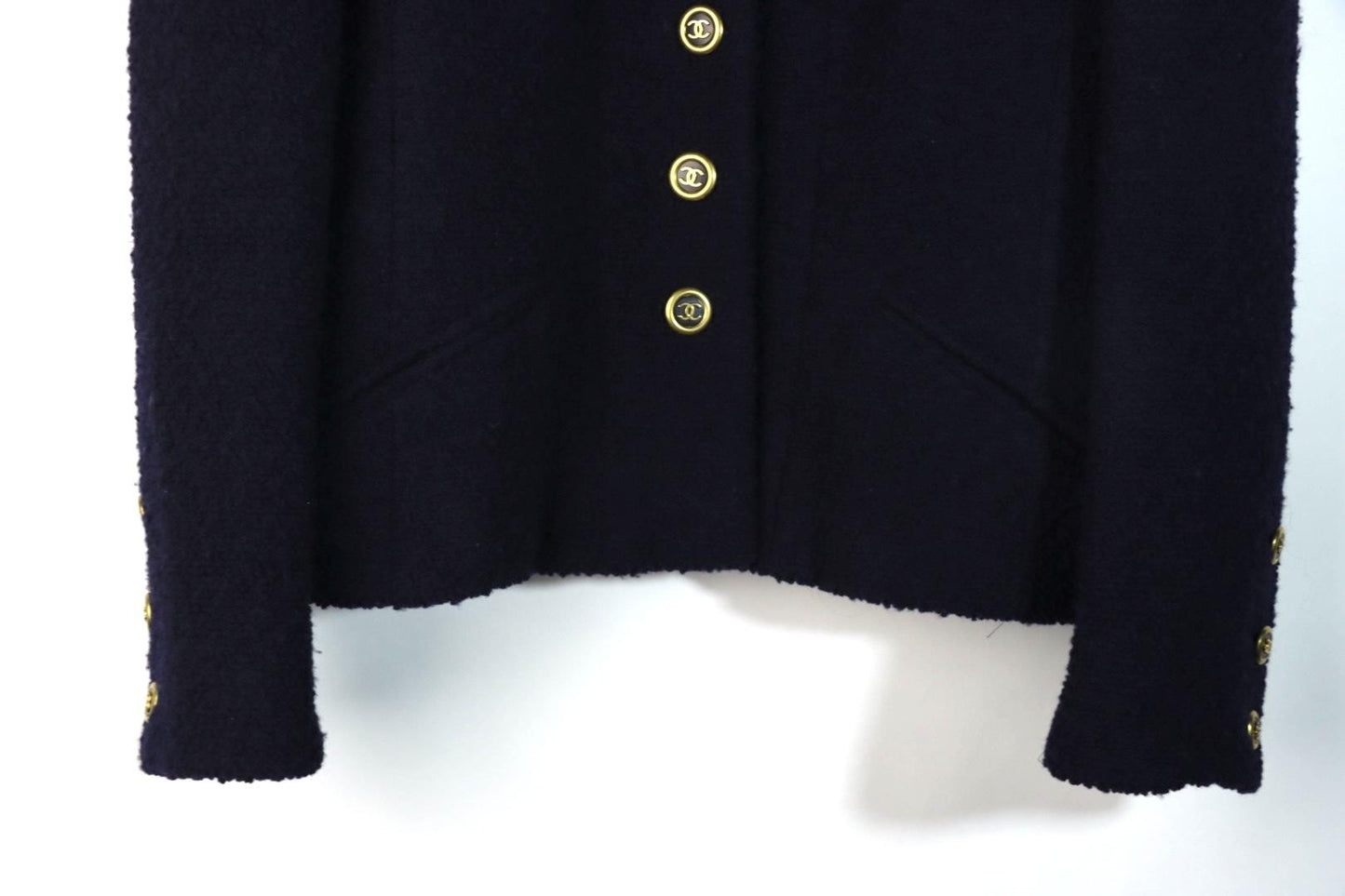 Vintage 1994 Chanel Boutique Navy Two-Piece Skirt Suit