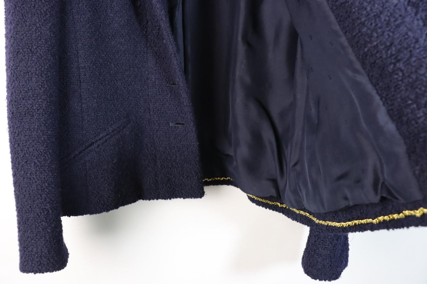Vintage 1994 Chanel Boutique Navy Two-Piece Skirt Suit