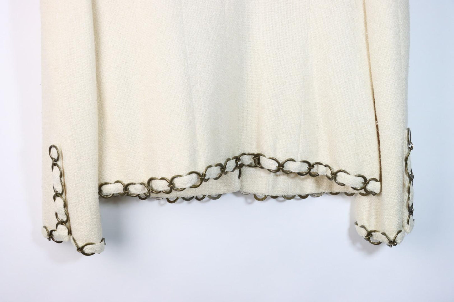 Vintage 2002 Chanel Chain White Jacket Pant Suit