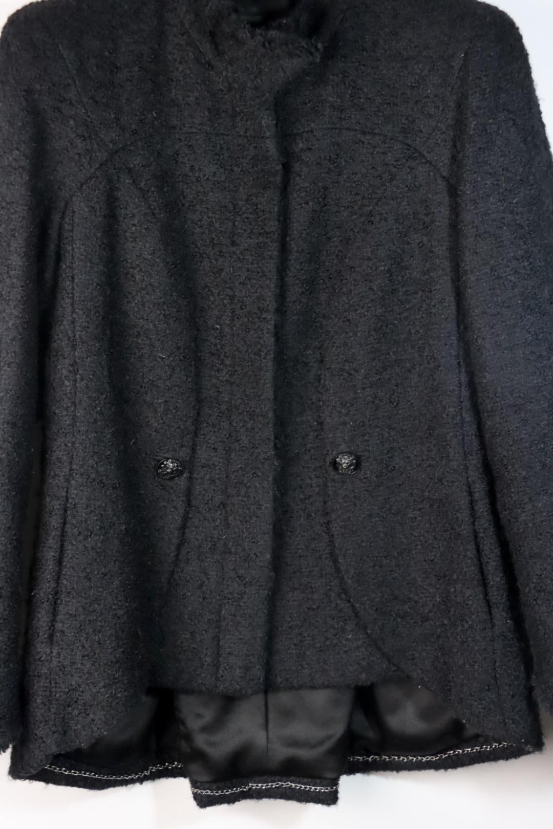 Vintage Chanel Black Tweed Jacket