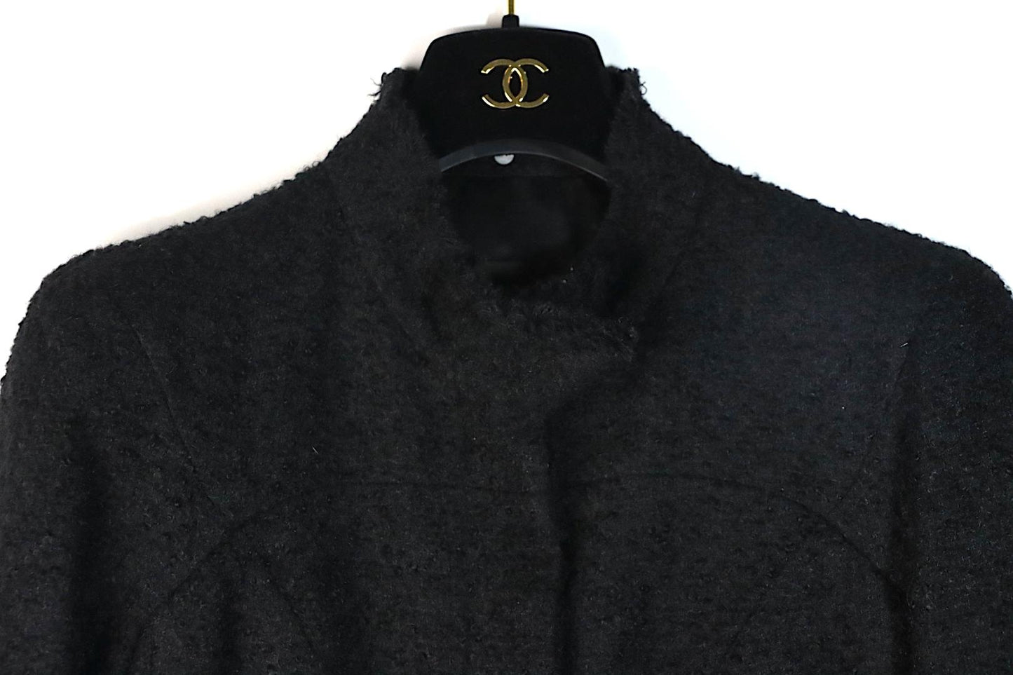 Vintage Chanel Black Tweed Jacket