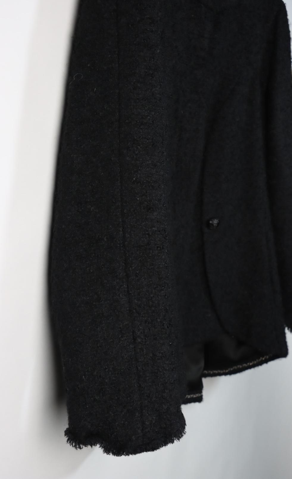 Vintage Chanel Black Tweed Jacket