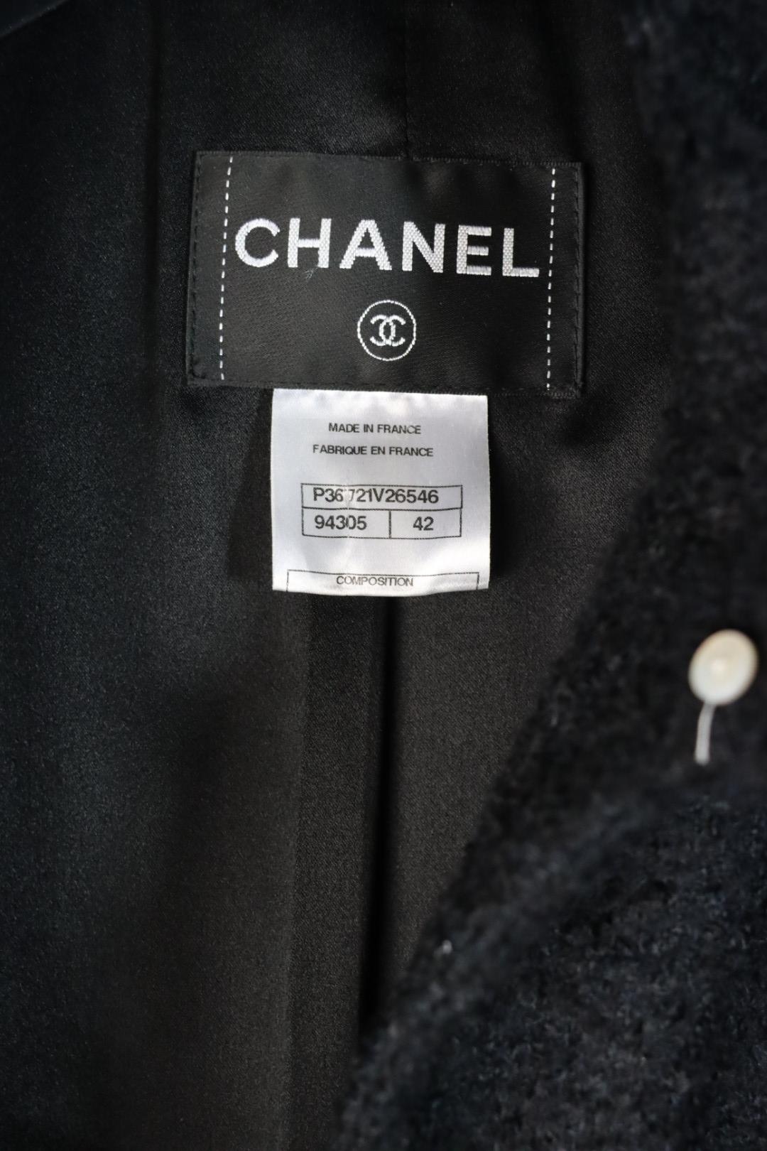 Vintage Chanel Black Tweed Jacket