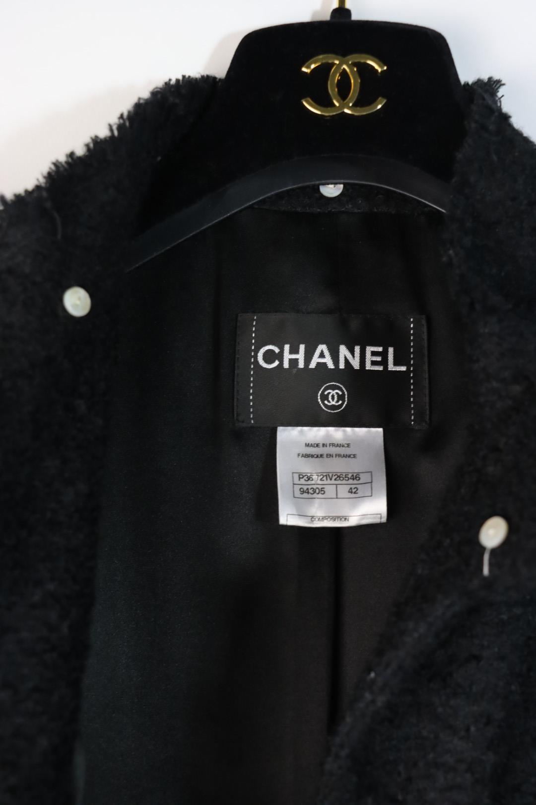 Vintage Chanel Black Tweed Jacket