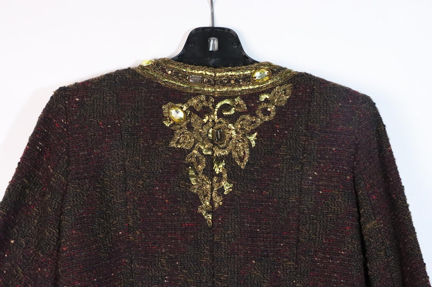 Vintage Oscar De La Renta Black Gold Embellished Jacket