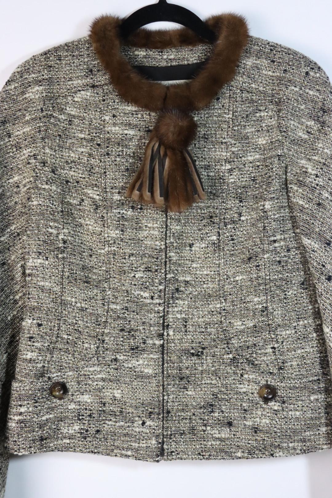 Vintage Valentino Fur Collar Jacket