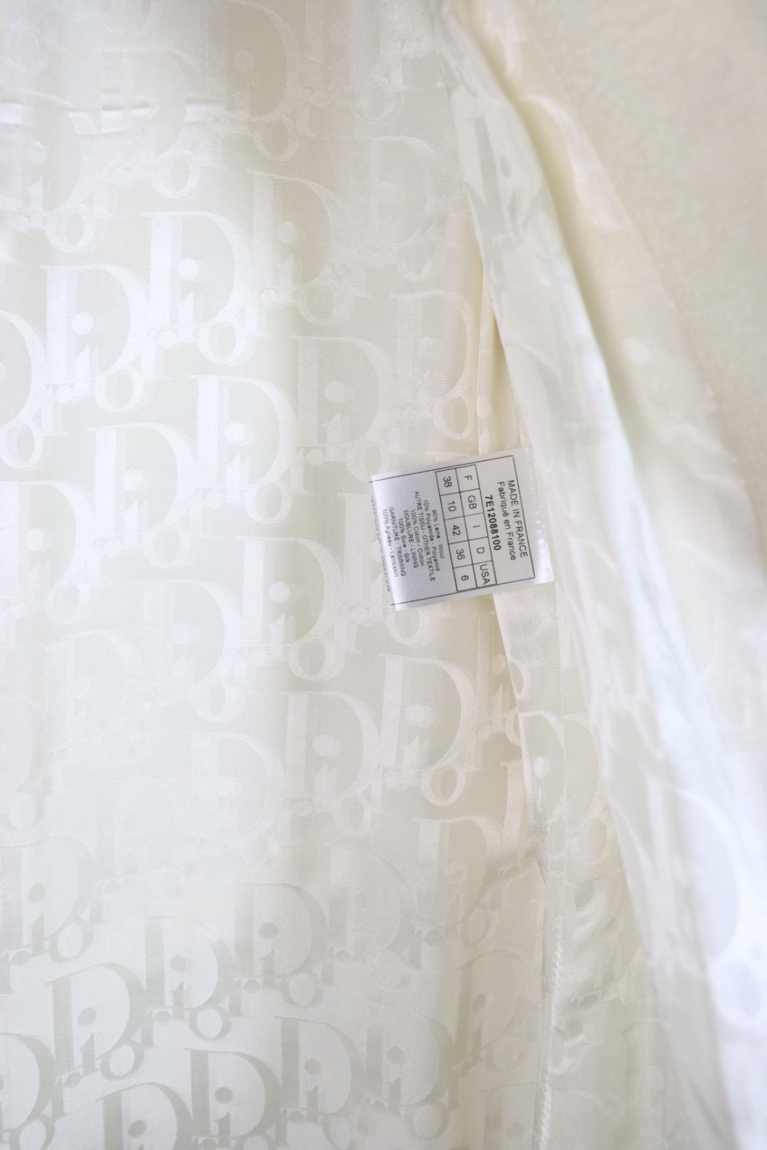 Vintage Dior Lace Flower White Jacket & Skirt Suit