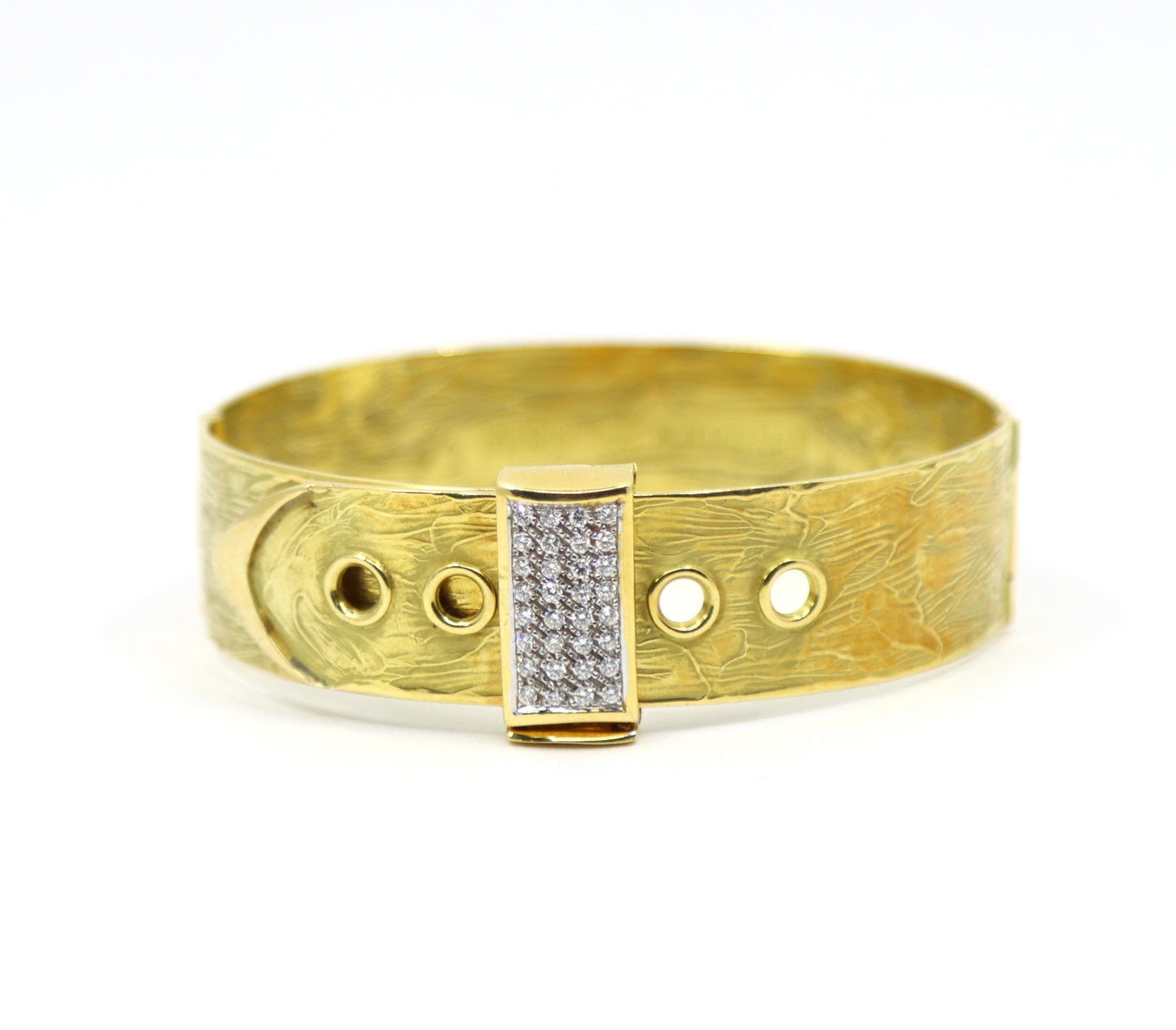 Zero by Torrini 18K Gold & Diamond Belt Form Bracelet