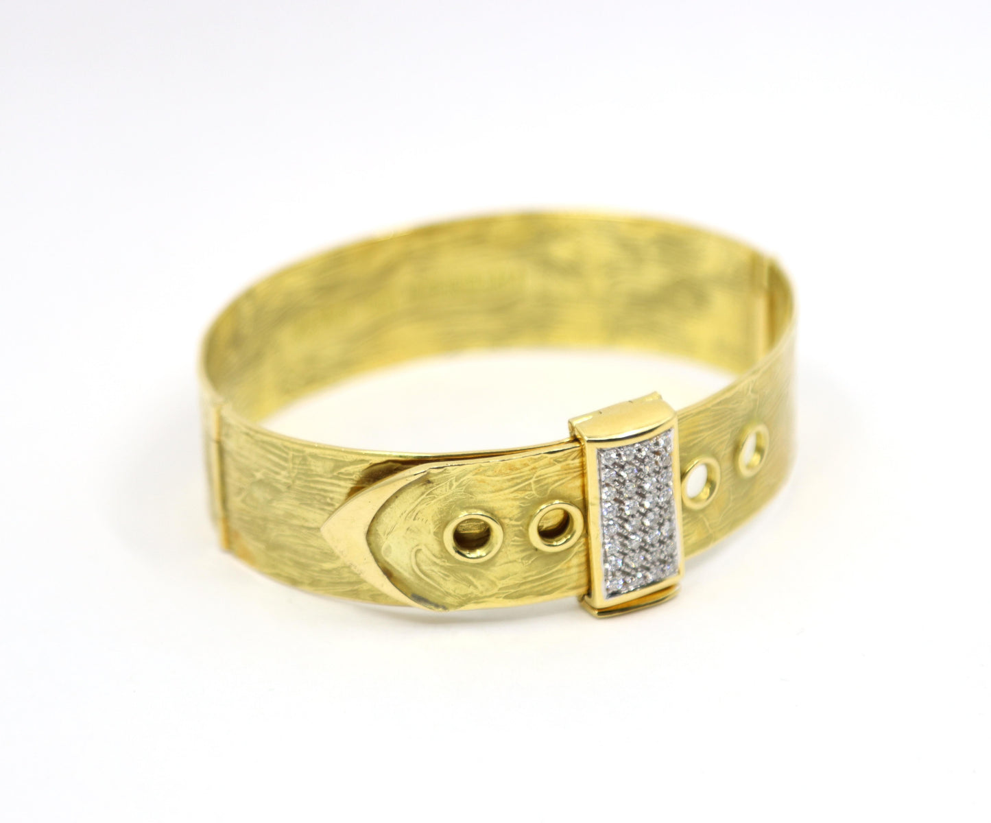 Zero by Torrini 18K Gold & Diamond Belt Form Bracelet