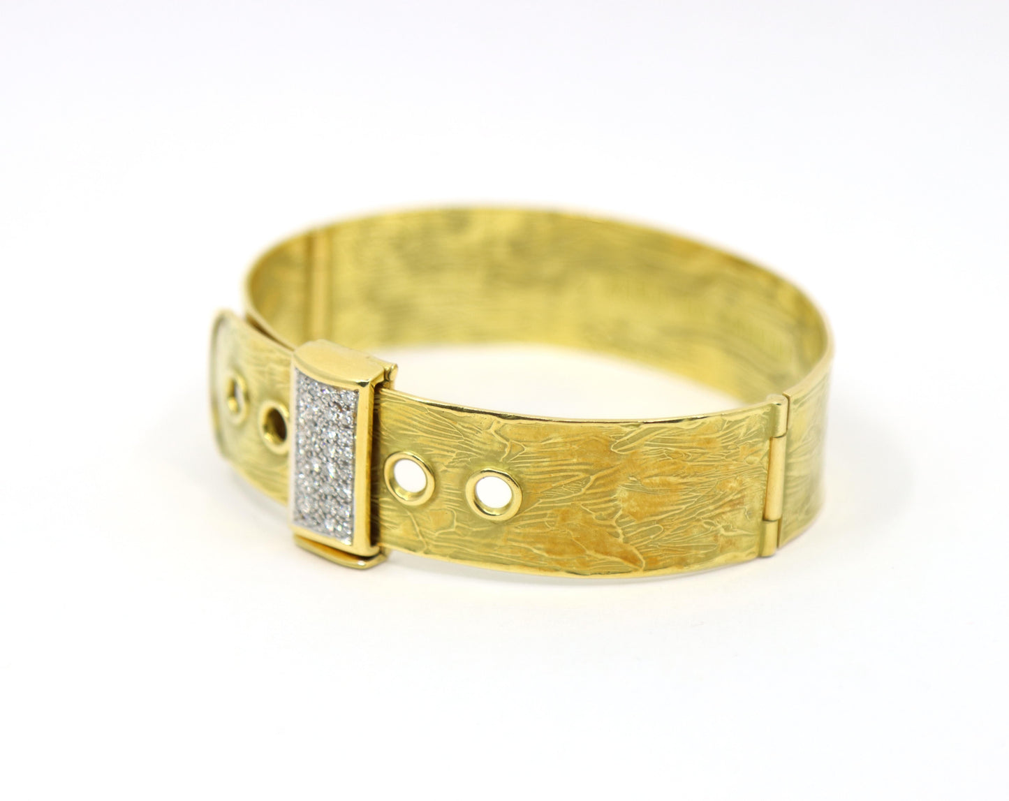 Zero by Torrini 18K Gold & Diamond Belt Form Bracelet