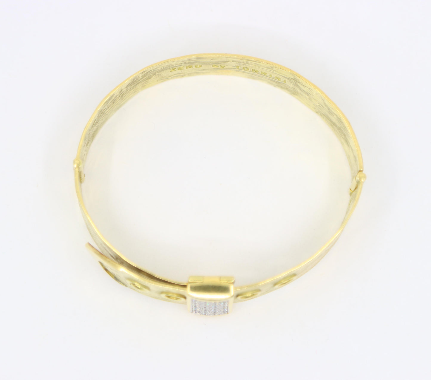 Zero by Torrini 18K Gold & Diamond Belt Form Bracelet