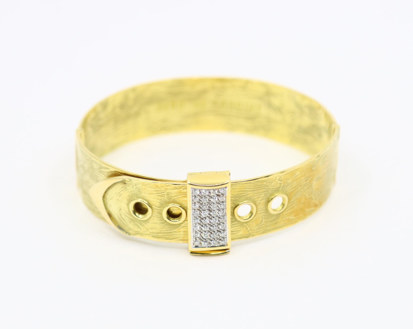 Zero by Torrini 18K Gold & Diamond Belt Form Bracelet