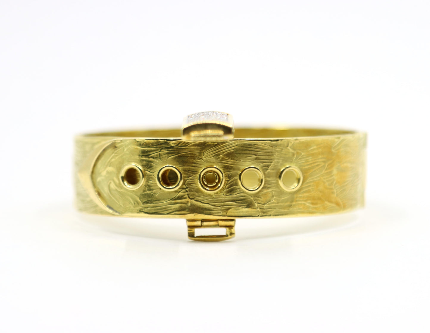 Zero by Torrini 18K Gold & Diamond Belt Form Bracelet
