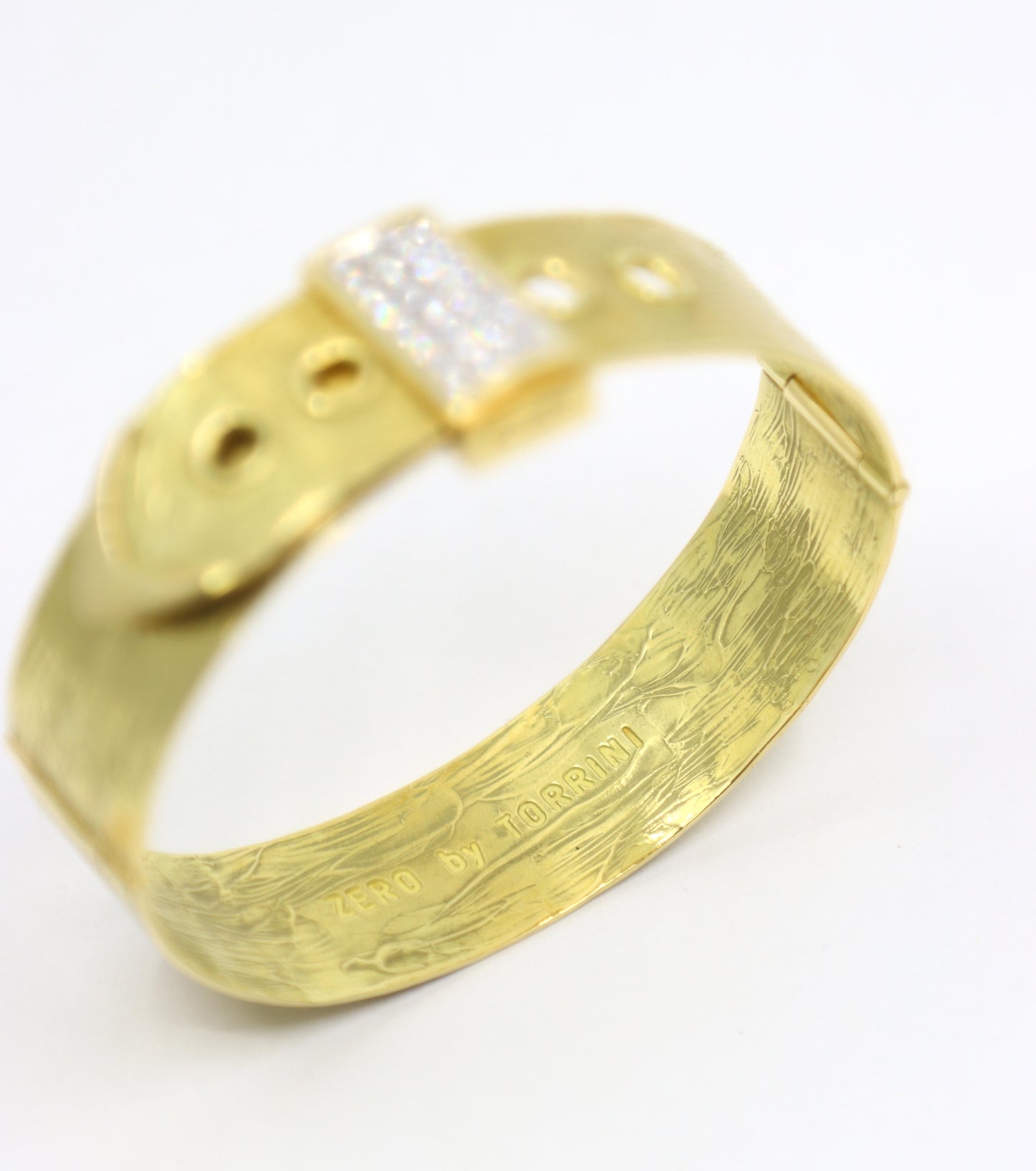 Zero by Torrini 18K Gold & Diamond Belt Form Bracelet