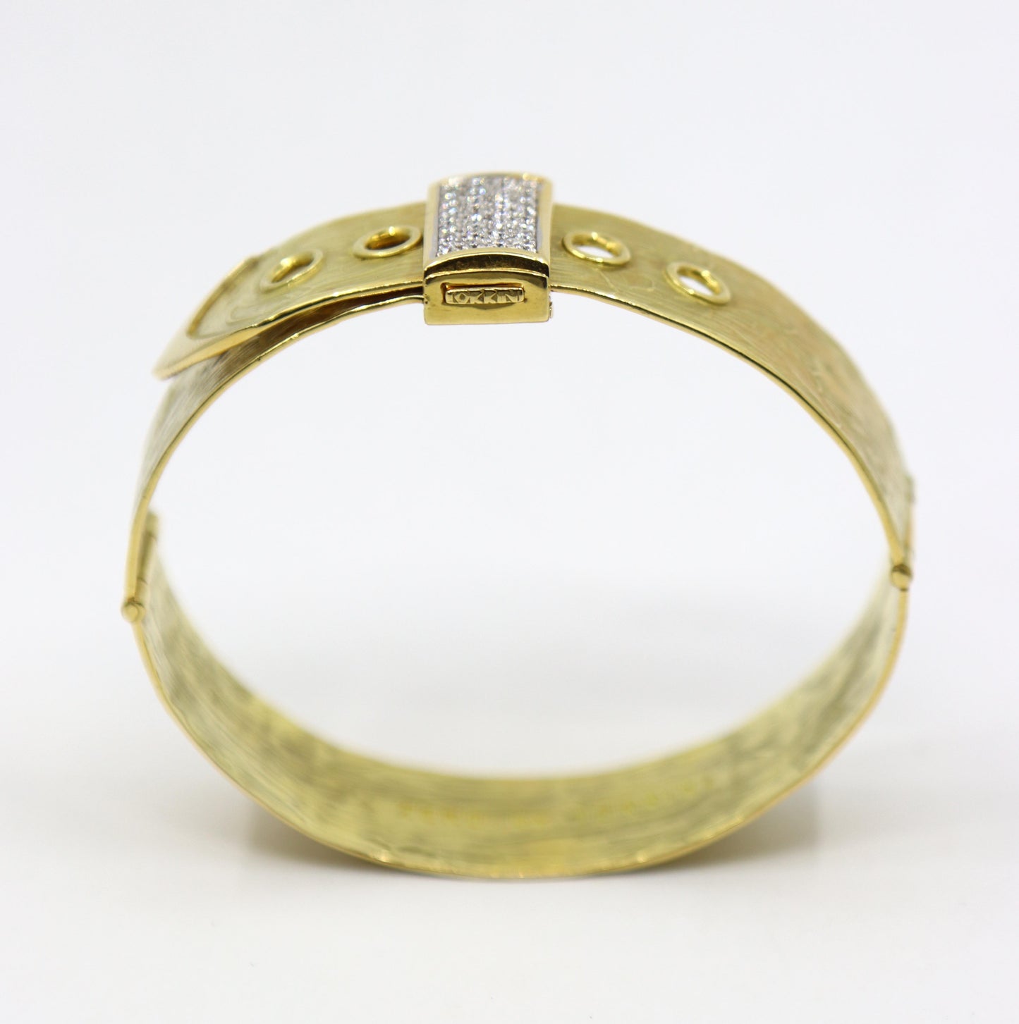 Zero by Torrini 18K Gold & Diamond Belt Form Bracelet