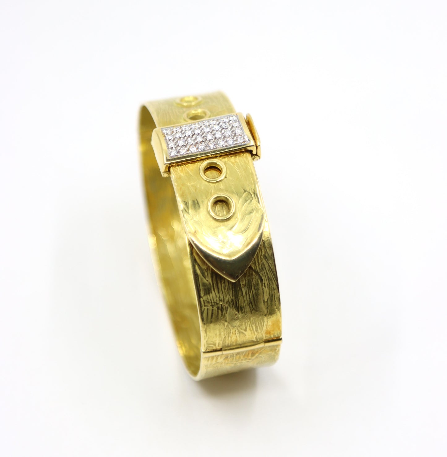 Zero by Torrini 18K Gold & Diamond Belt Form Bracelet