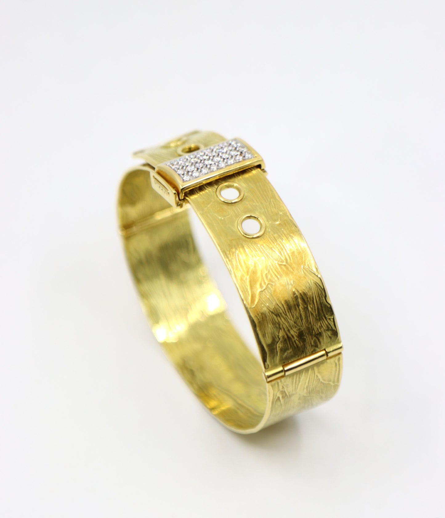 Zero by Torrini 18K Gold & Diamond Belt Form Bracelet