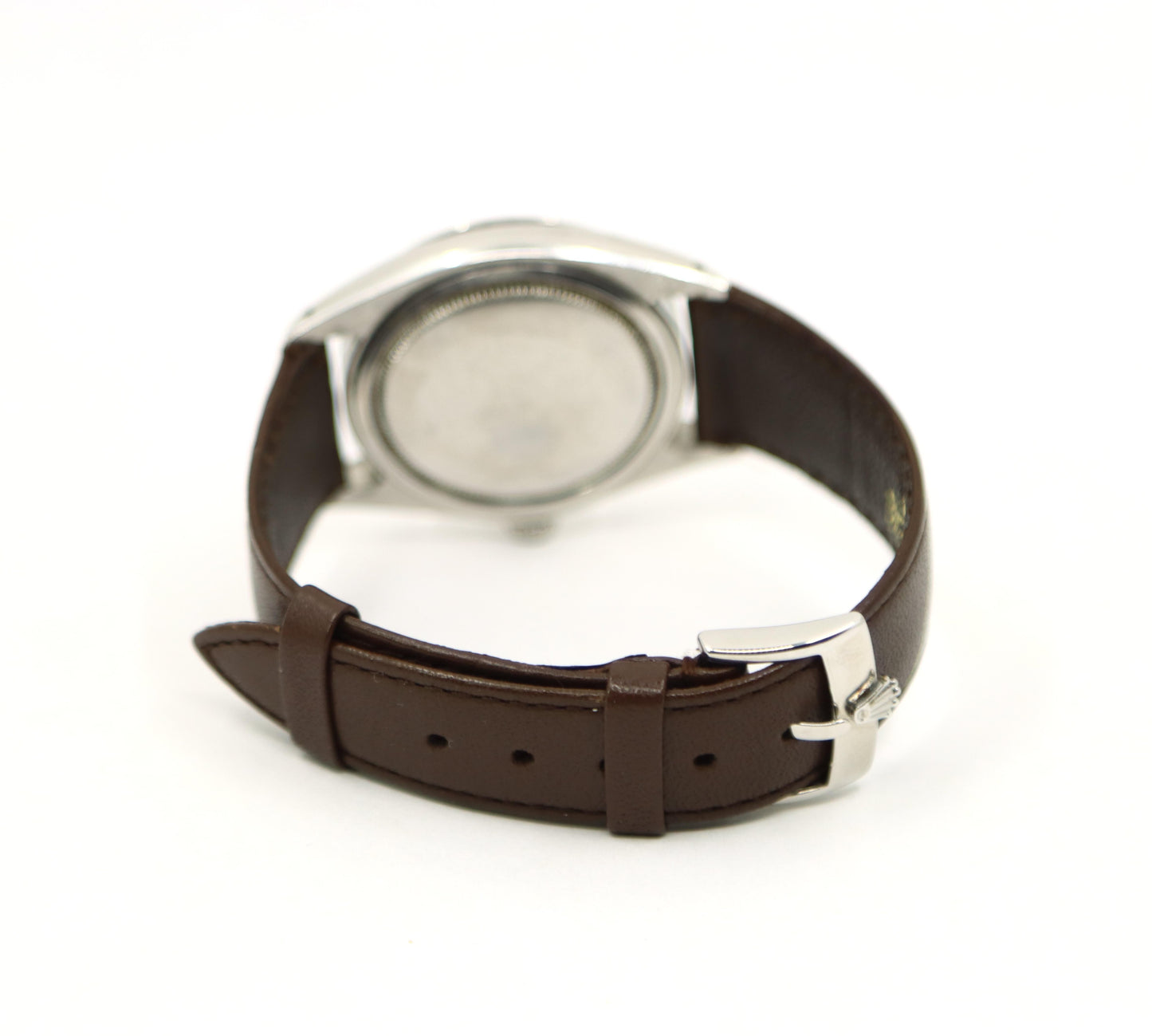 Vintage ROLEX Oysterdate Precision Date Watch with Brown Leather Strap