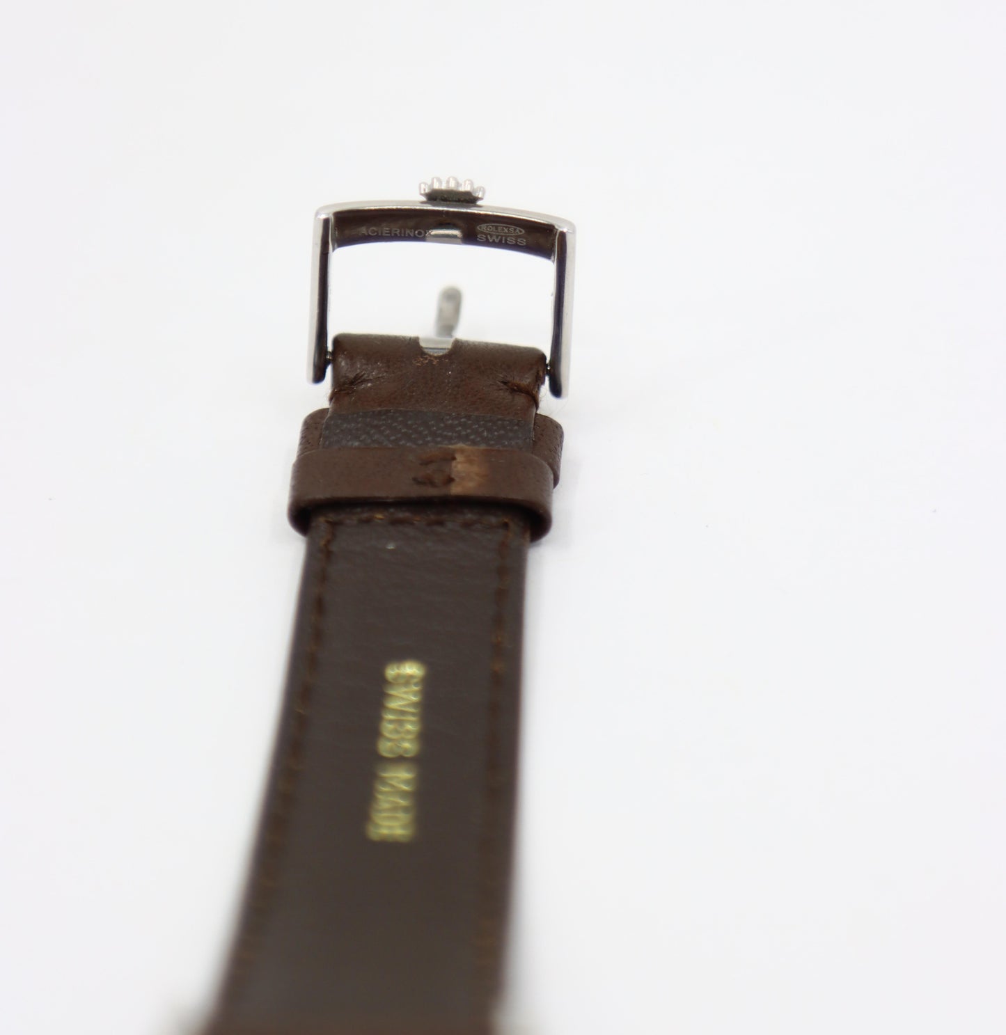 Vintage ROLEX Oysterdate Precision Date Watch with Brown Leather Strap