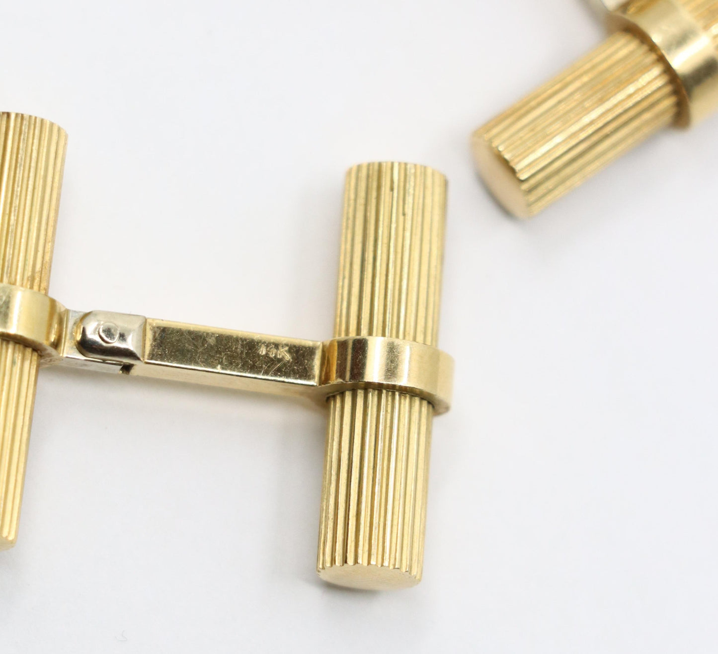 Vintage Cartier 14K Gold Baton Cufflinks