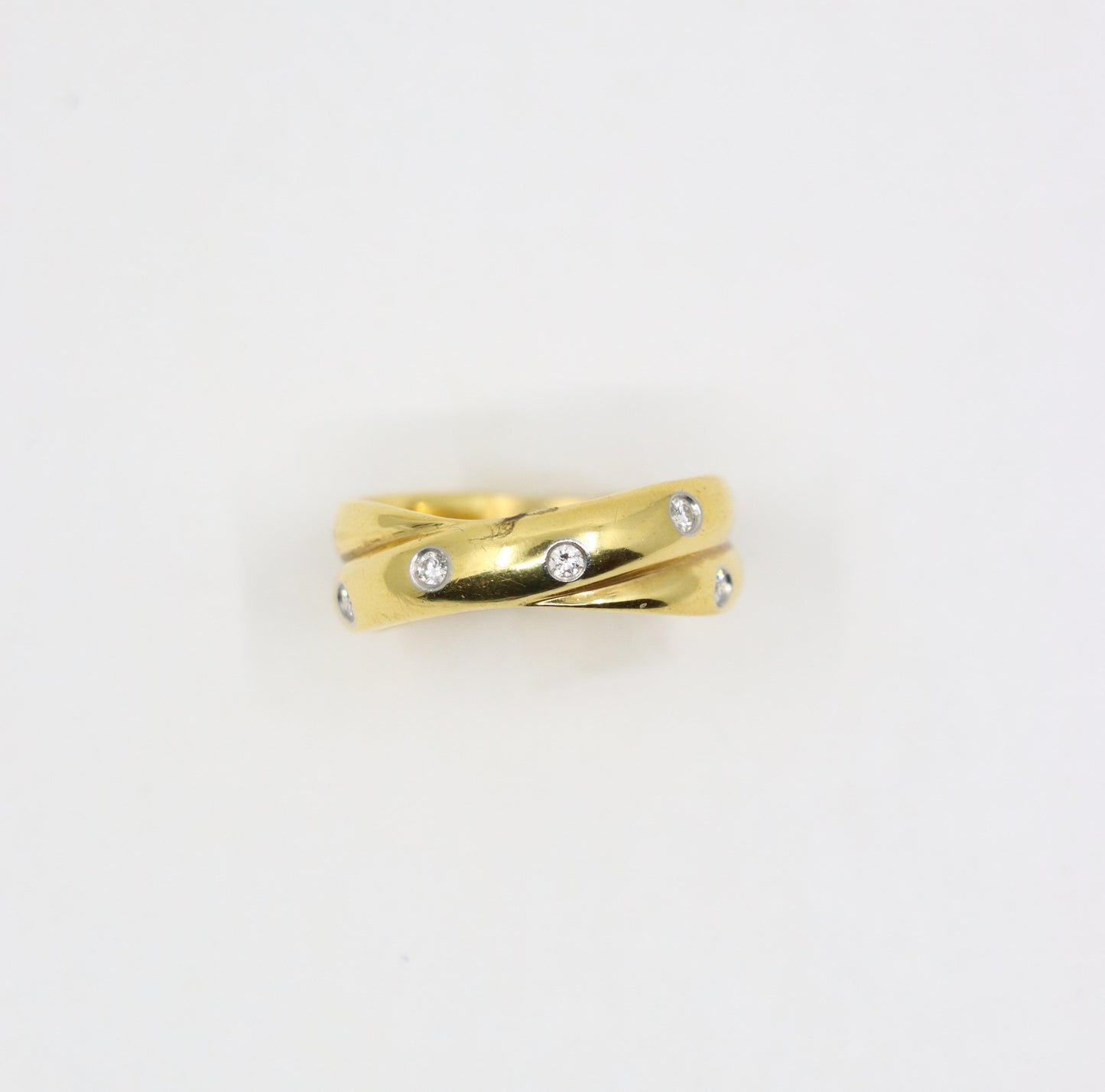 Tiffany & Co. 18K Gold Diamond Melody Ring