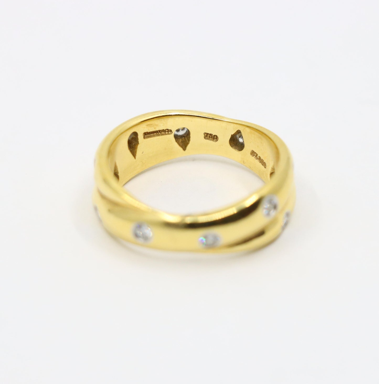 Tiffany & Co. 18K Gold Diamond Melody Ring
