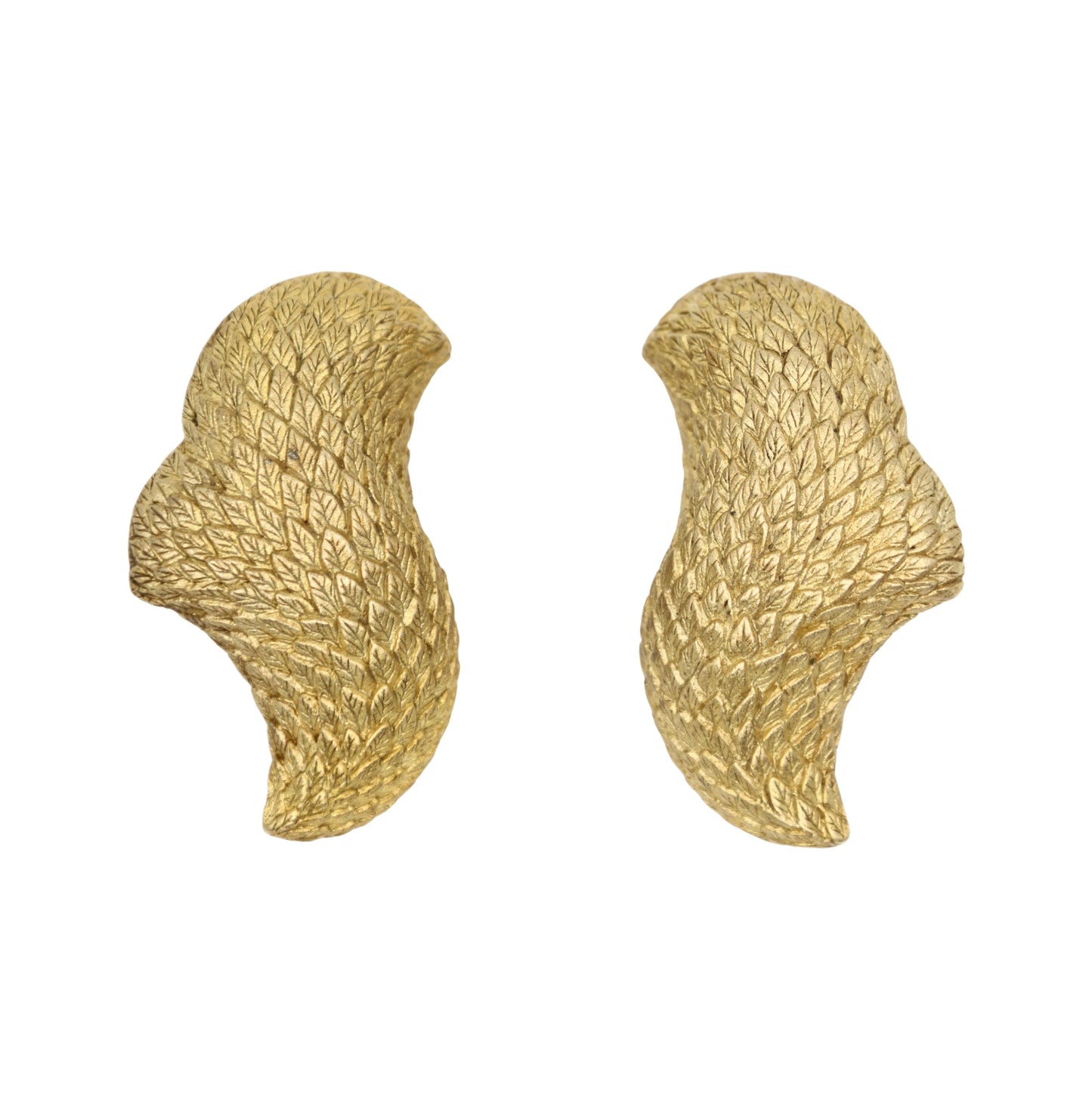 Vintage Stephen Dureck Sterling Silver Gold Tone Textured Earrings