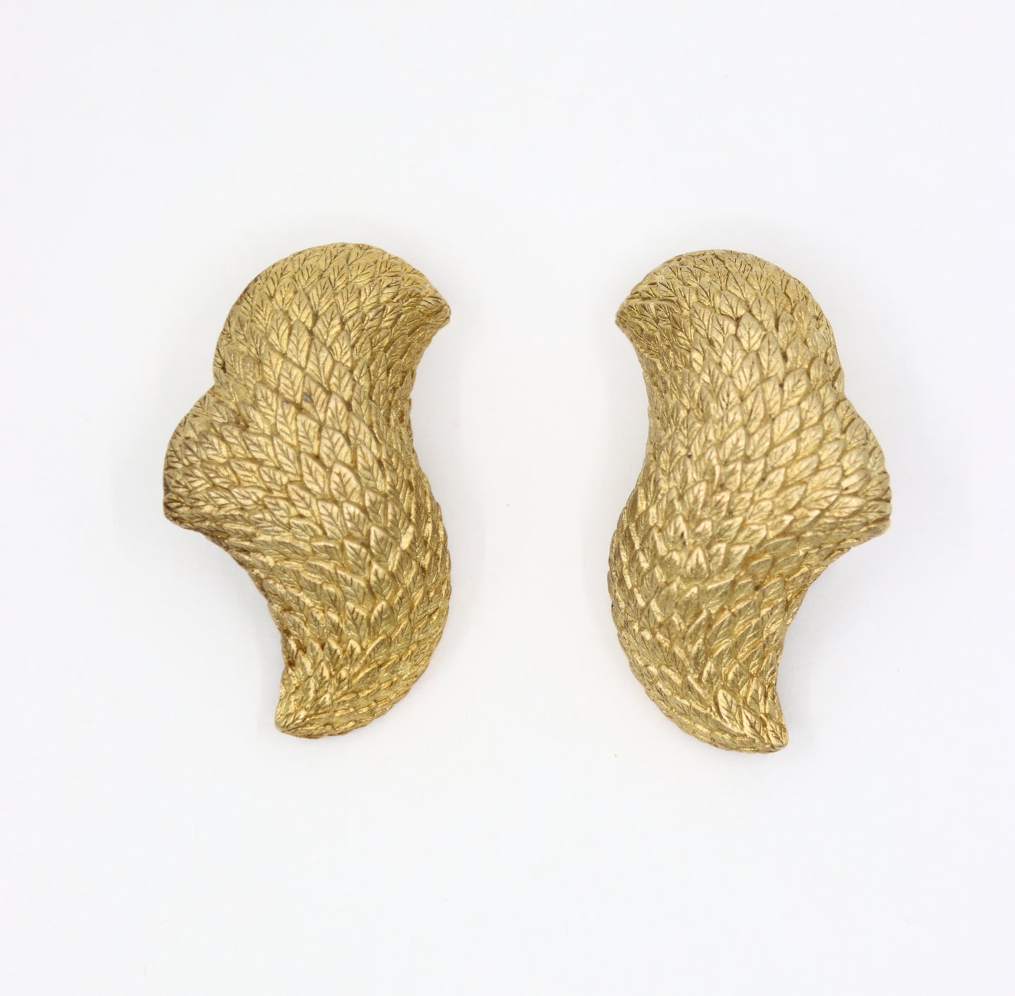 Vintage Stephen Dureck Sterling Silver Gold Tone Textured Earrings