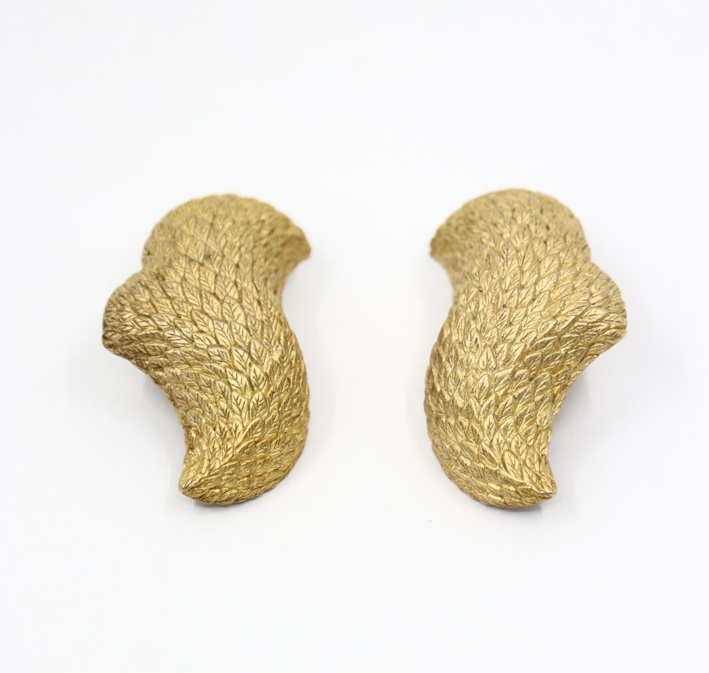 Vintage Stephen Dureck Sterling Silver Gold Tone Textured Earrings