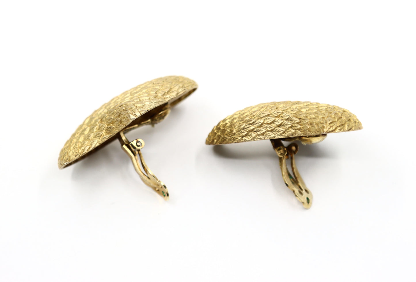 Vintage Stephen Dureck Sterling Silver Gold Tone Textured Earrings