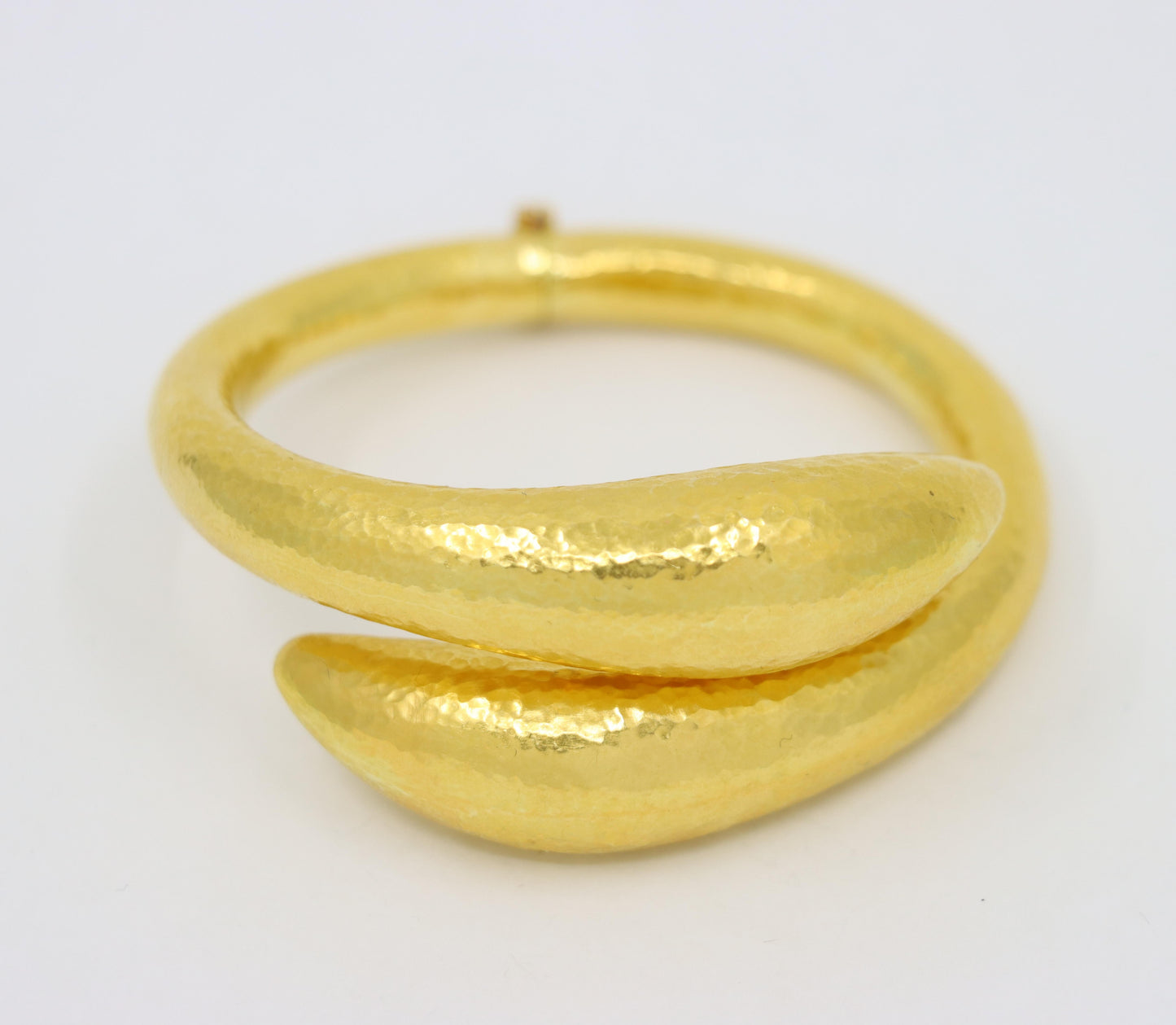 Vintage Lalaounis 18K Gold Textured Bangle Bracelet