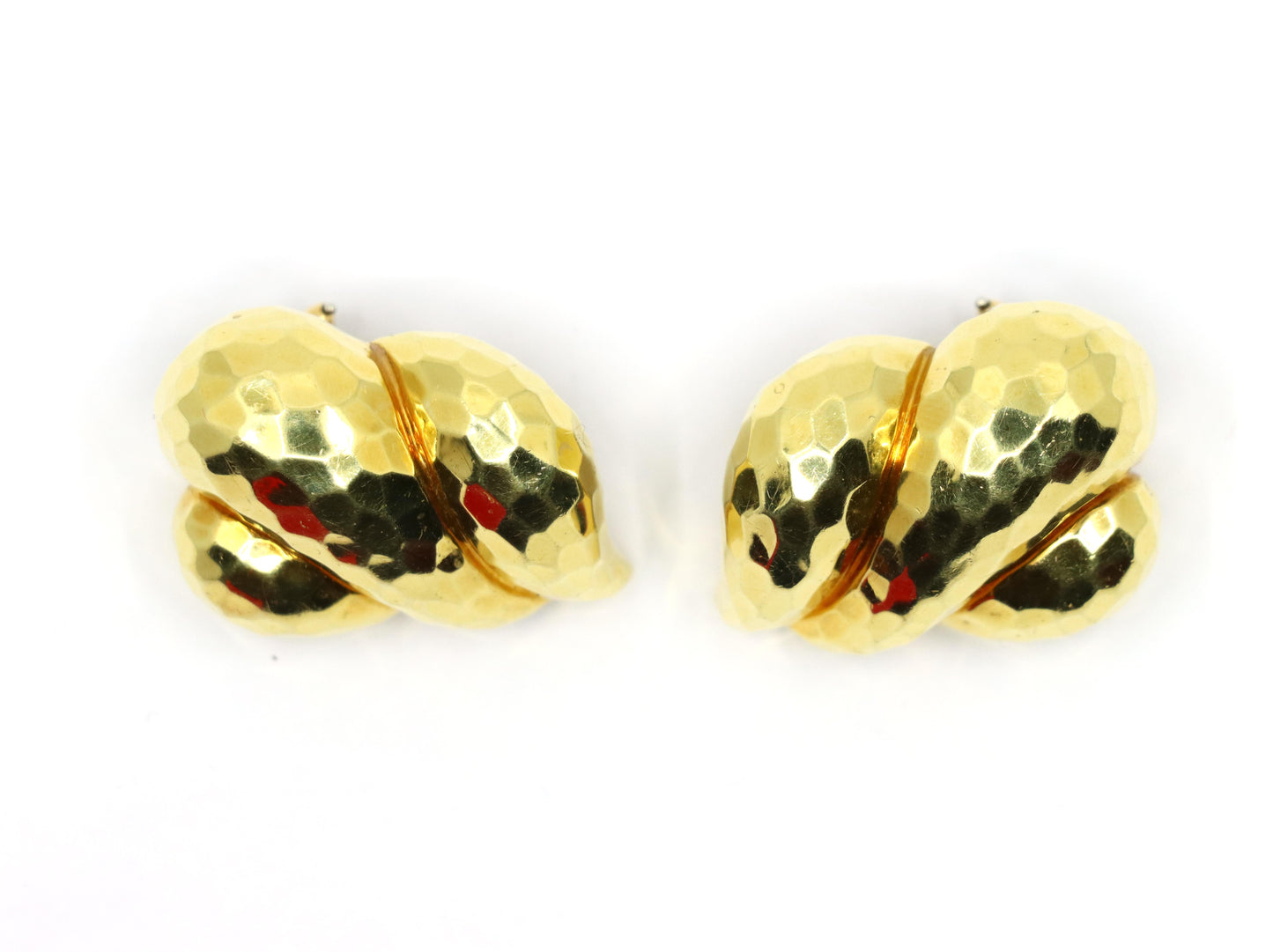 Henry Dunay 18K Gold Textured Earring