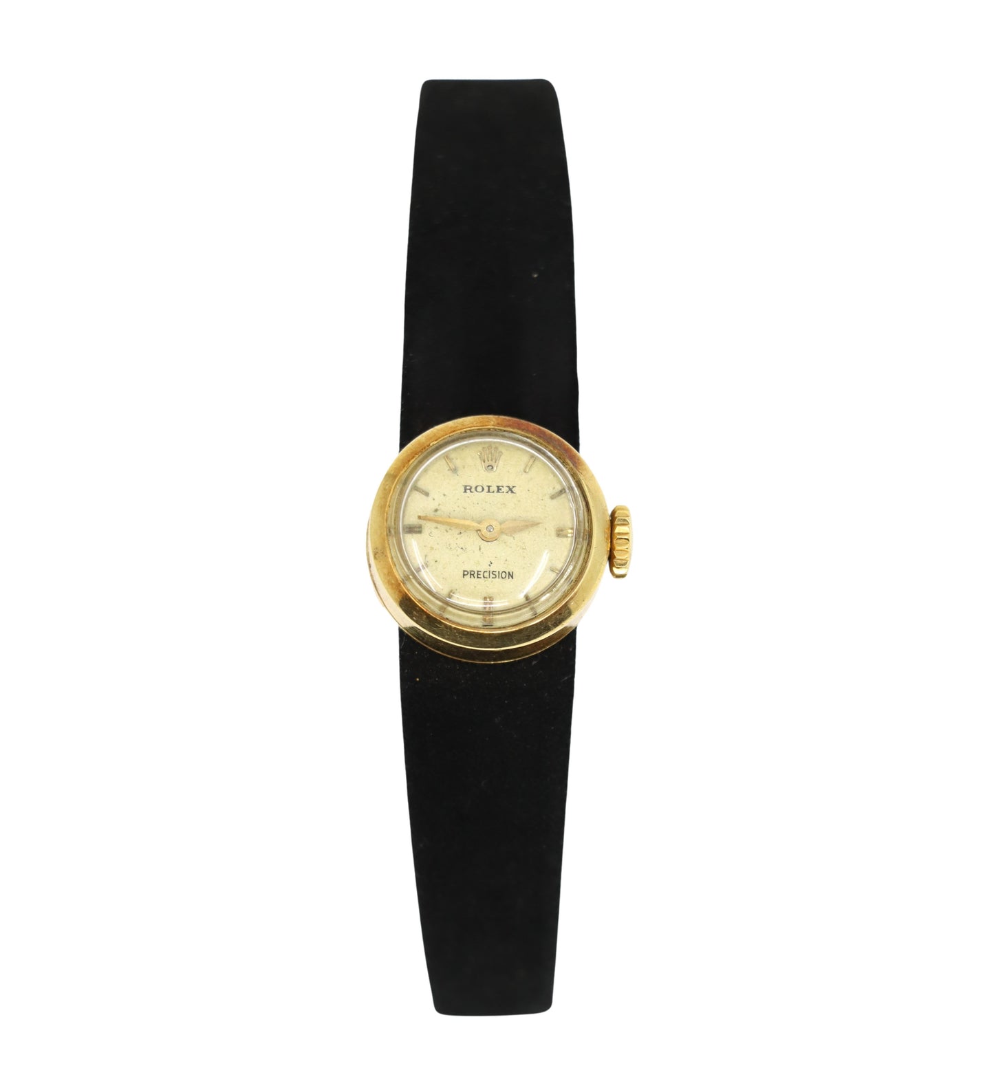 Vintage Rolex Precision 14KT Gold Velvet Watch