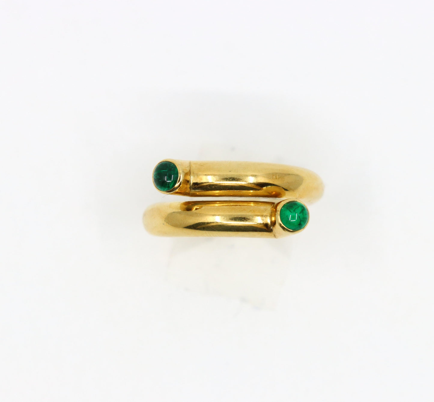 Tiffany & Co. Schlumberger 18K Gold Emerald Coil Ring