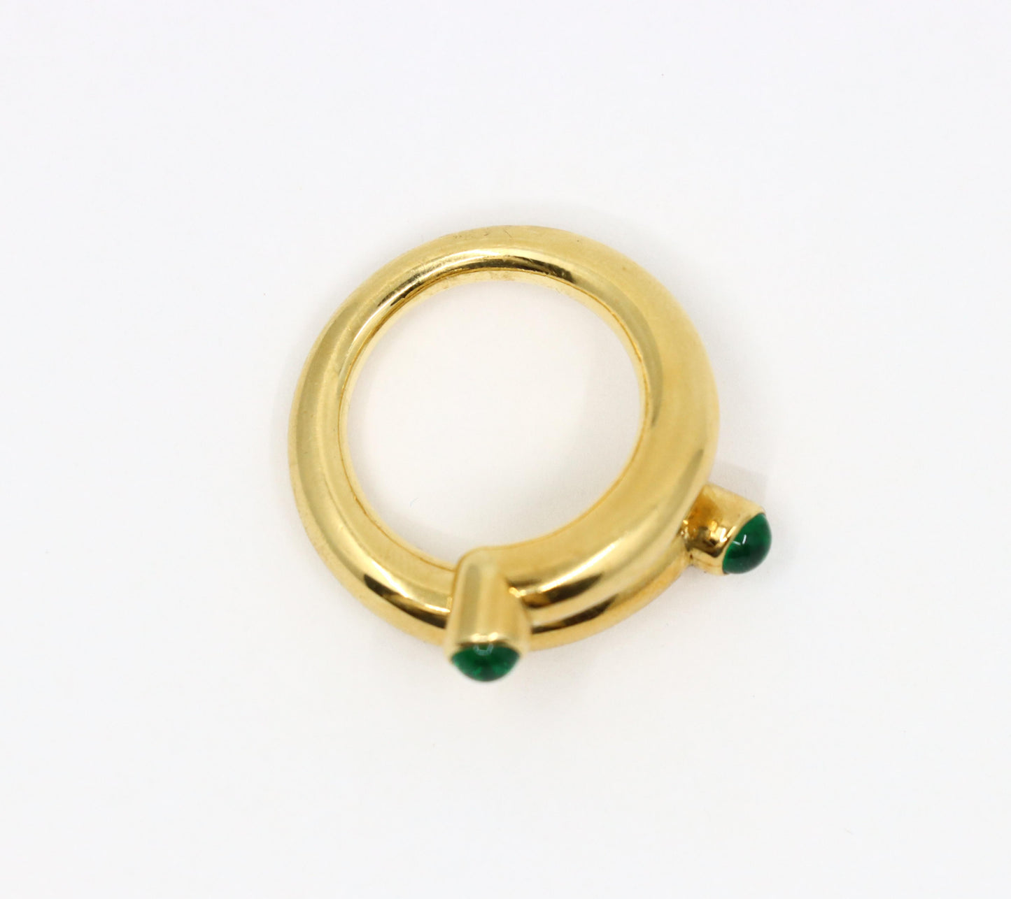 Tiffany & Co. Schlumberger 18K Gold Emerald Coil Ring