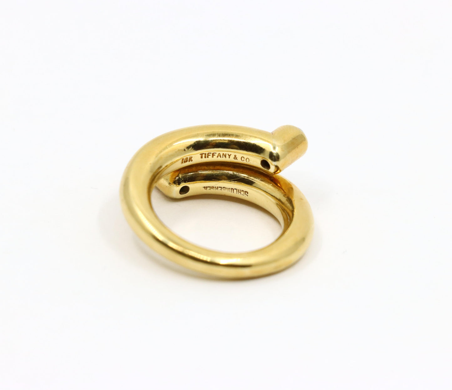 Tiffany & Co. Schlumberger 18K Gold Emerald Coil Ring