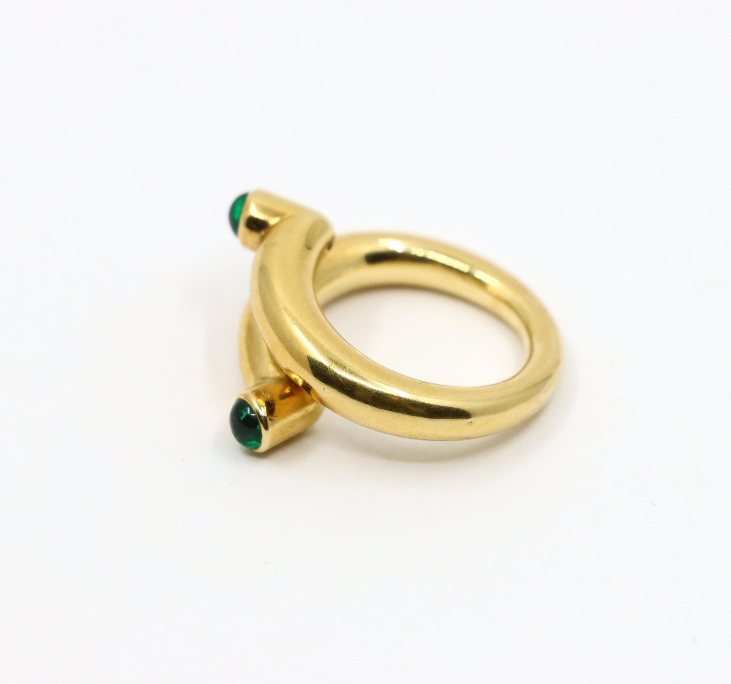 Tiffany & Co. Schlumberger 18K Gold Emerald Coil Ring