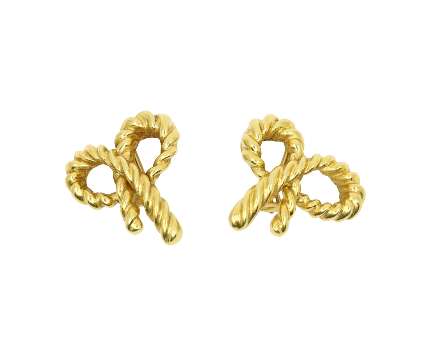Tiffany & Co. 18K Gold Bow Tie Earrings