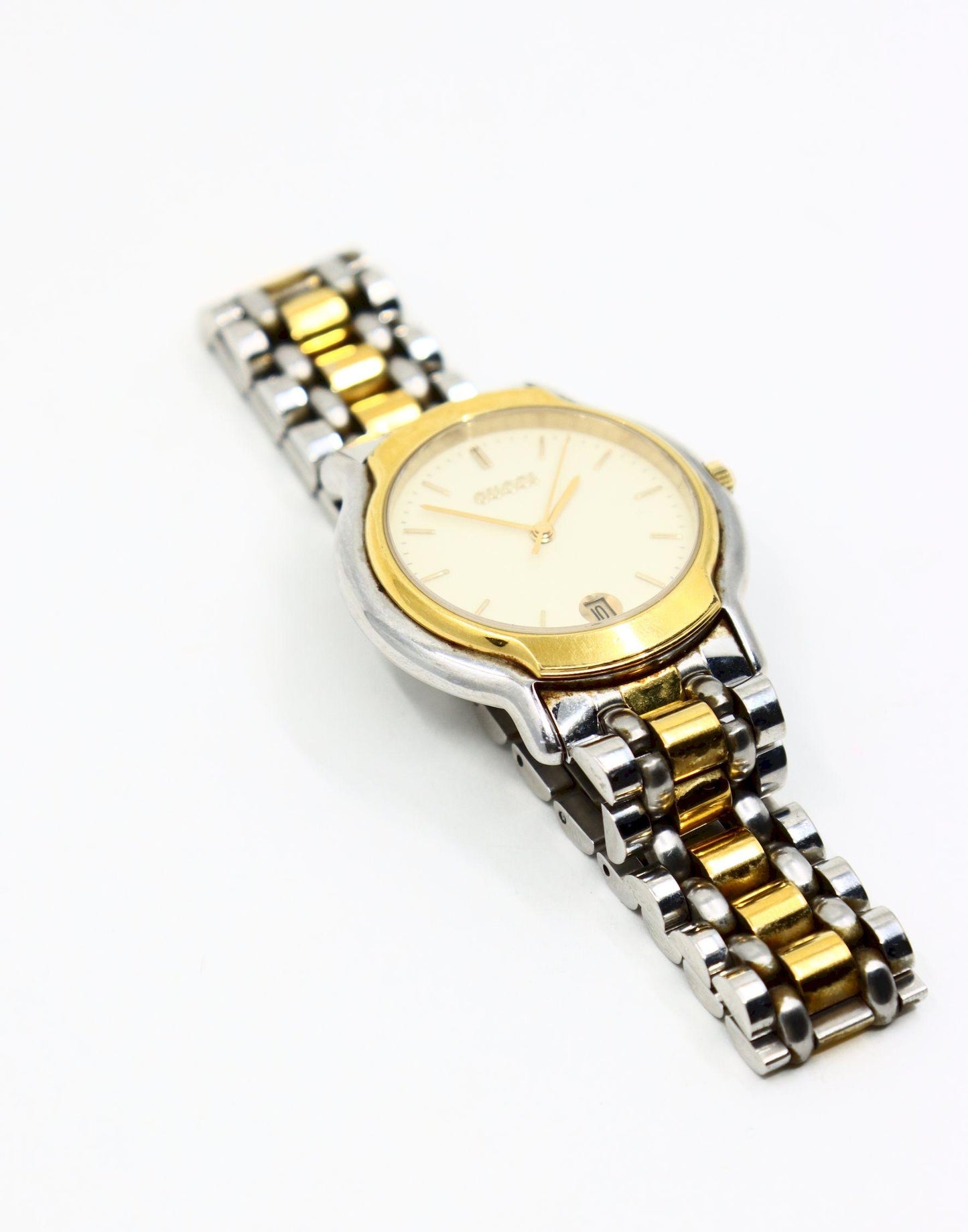 Vintage GUCCI Gold Tone & Steel 8000M Watch