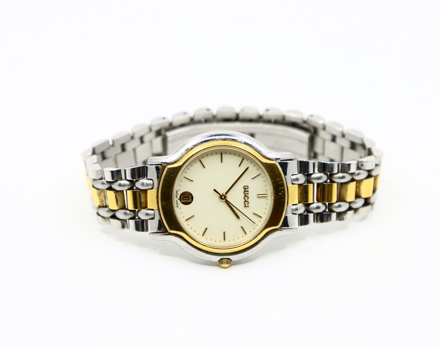 Vintage GUCCI Gold Tone & Steel 8000M Watch