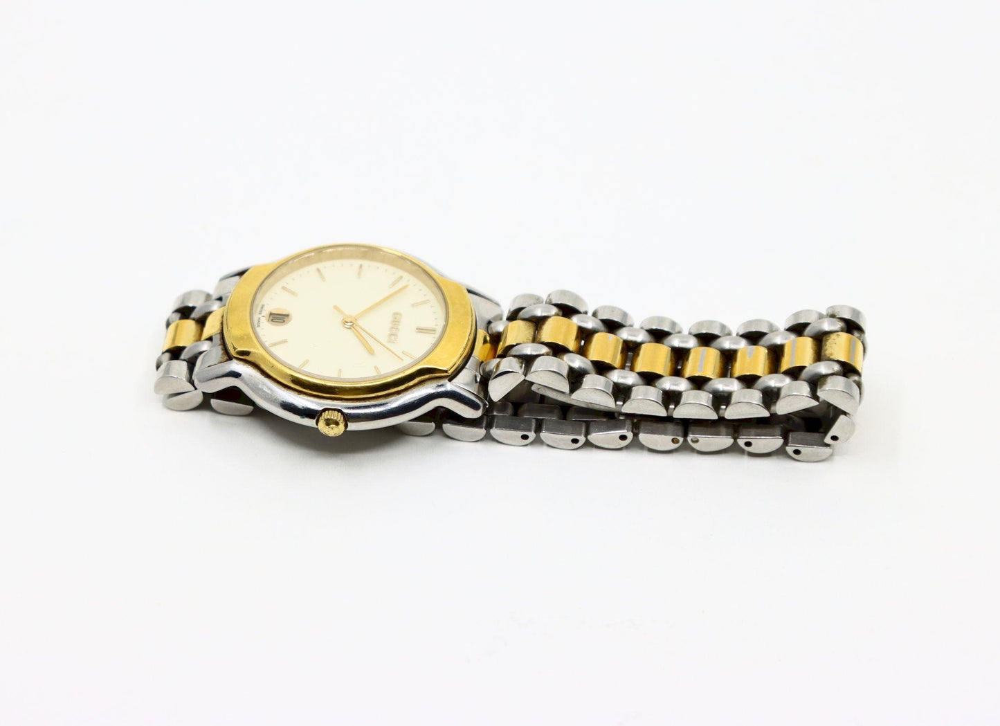 Vintage GUCCI Gold Tone & Steel 8000M Watch