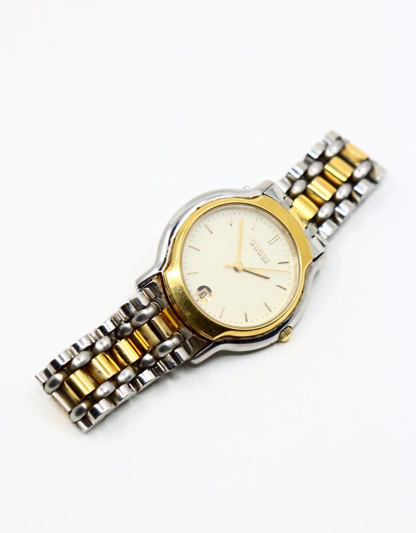 Vintage GUCCI Gold Tone & Steel 8000M Watch