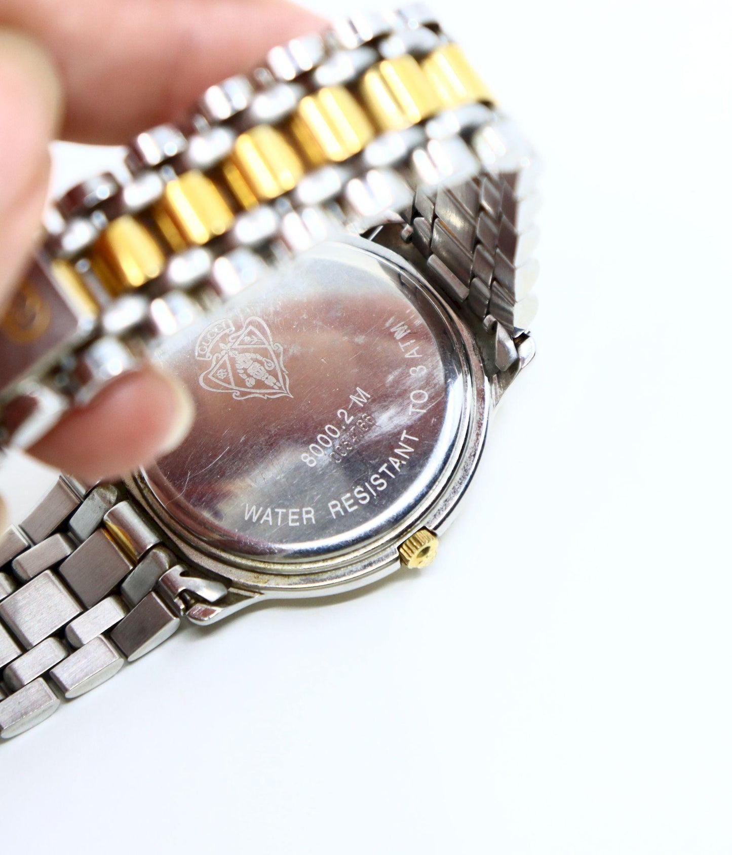 Vintage GUCCI Gold Tone & Steel 8000M Watch